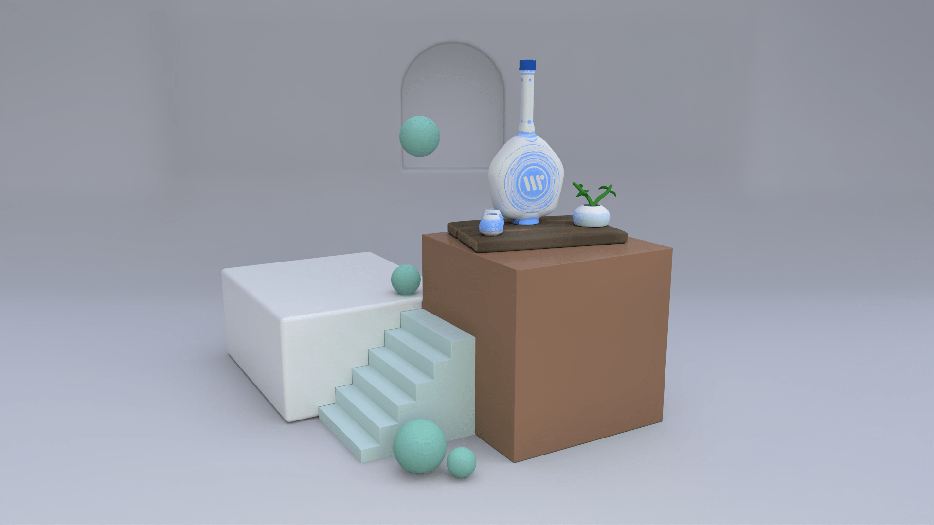 A minimal 3d scene