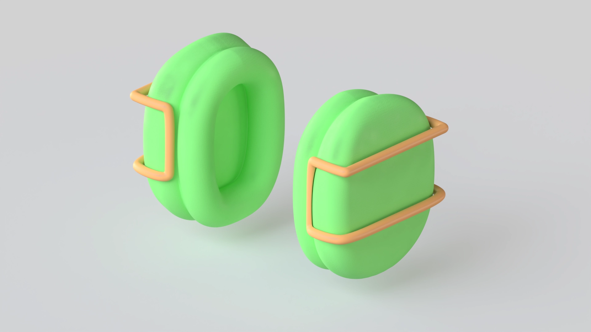 An Airpods Max Attachment designed in 3D modeling software Womp