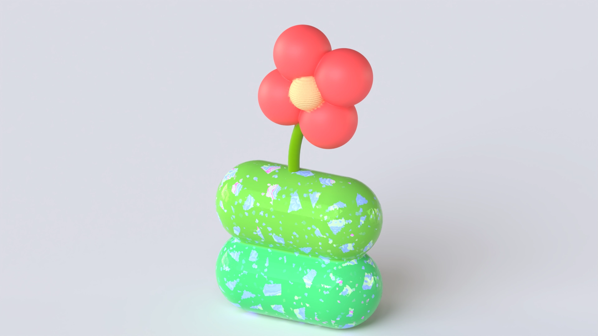 Efficient 3D model optimized to reduce filament waste and print time using Womp