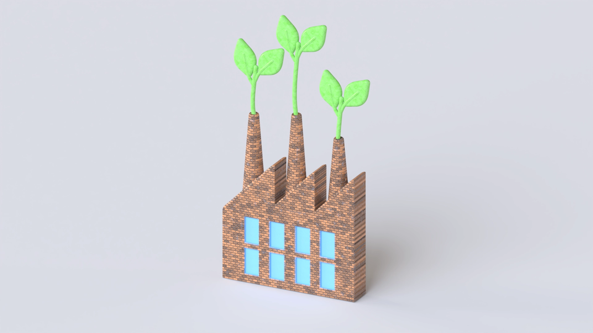 A factory asset created using 3D modeling tools in Womp, an easy and beginner friendly software.